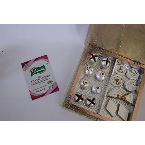 Jainam Edible Silver Leaves, No. 82 ; 50 Sheets