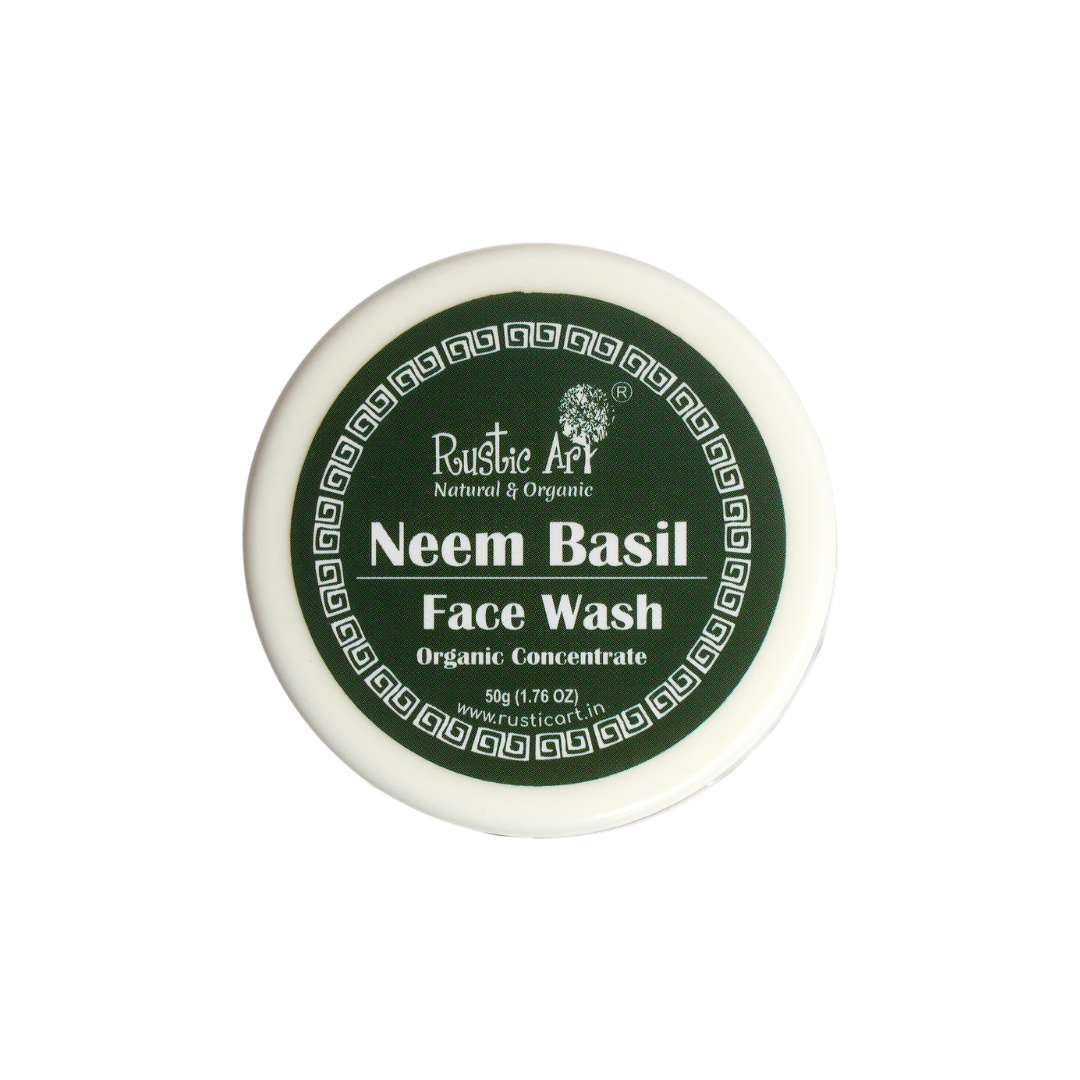 Neem Basil Face Wash Concentrate (50gm) | Organic, Vegan