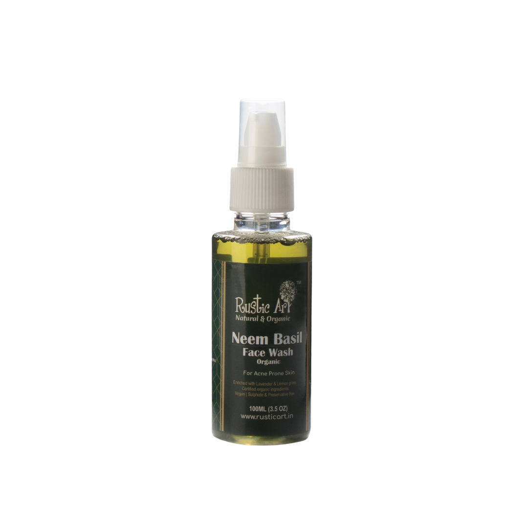 Organic Neem Basil Face Wash Vegan Dukan