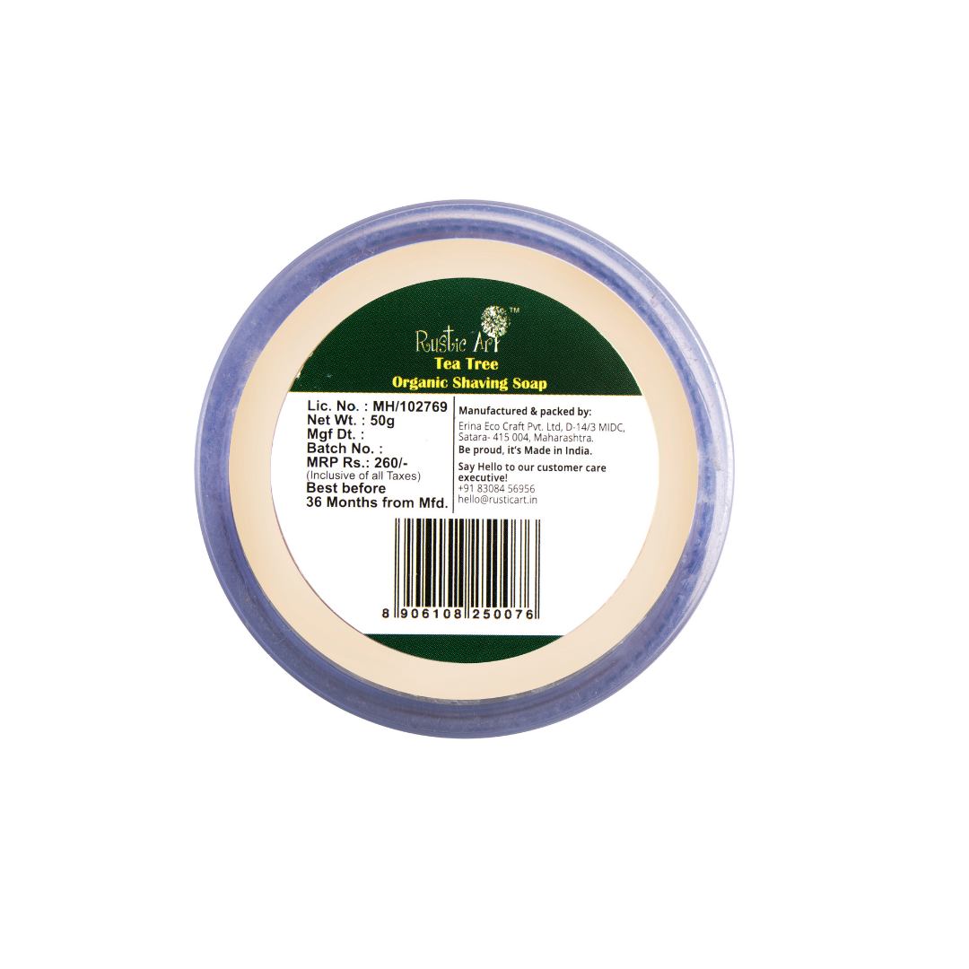 Tea Tree Shaving Soap (50gm) | Organic, Vegan