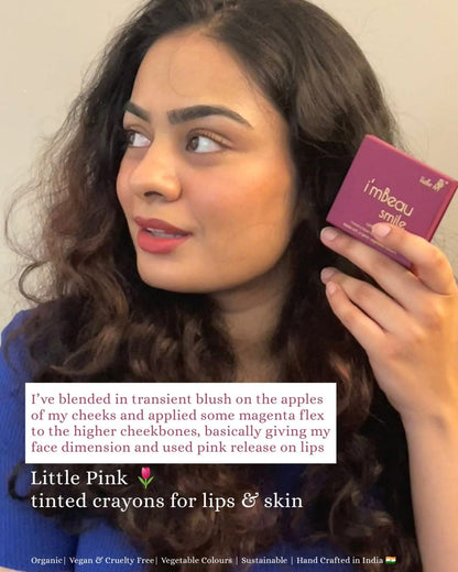 Rustic Art Imbeau Little Pink | Zero waste Lip & Cheek Tint | Pack of 3 (MINI)