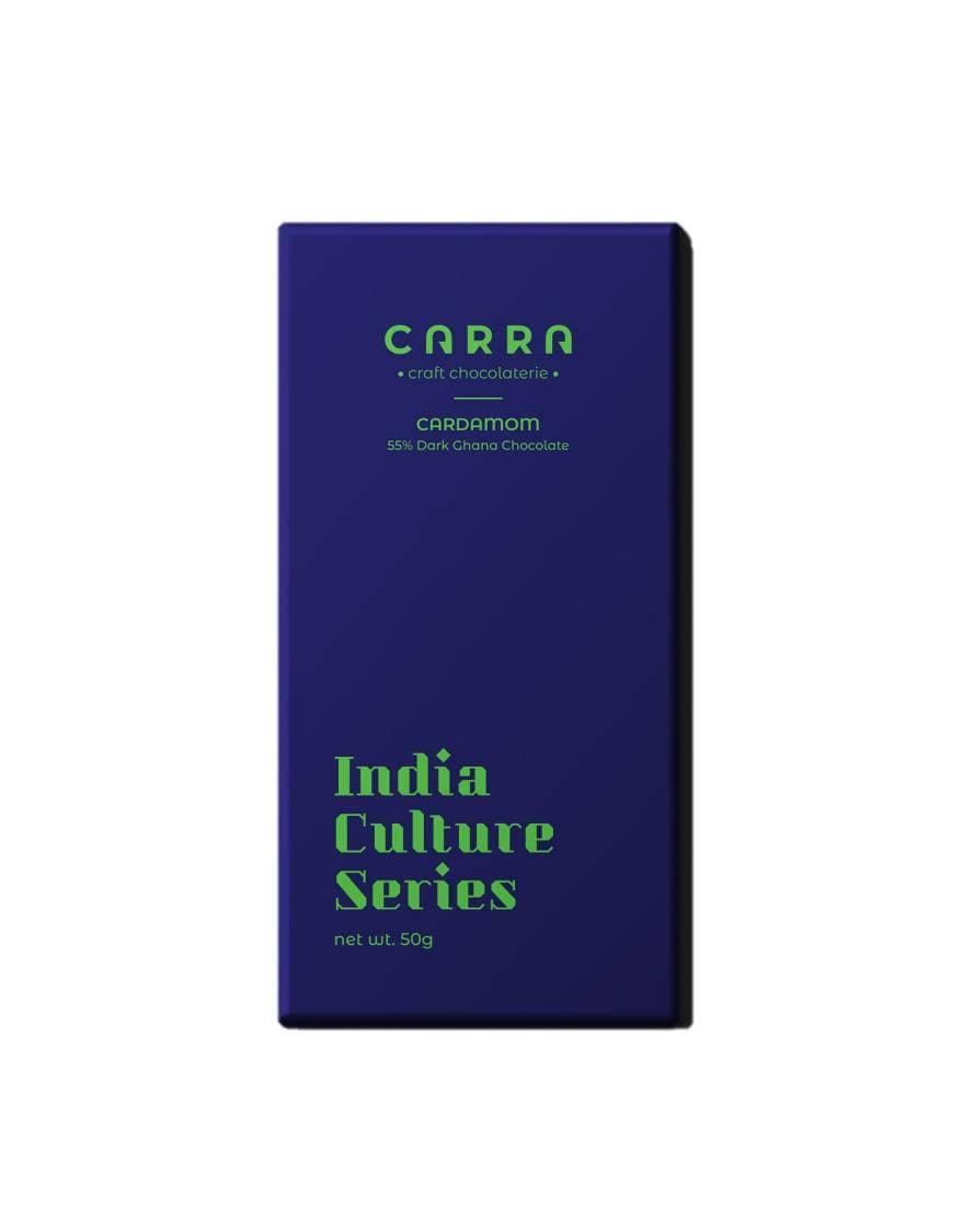 Carra Cardamom | India Culture Series | 55% Dark Chocolate | 50g x 3 bars - plant based Dukan