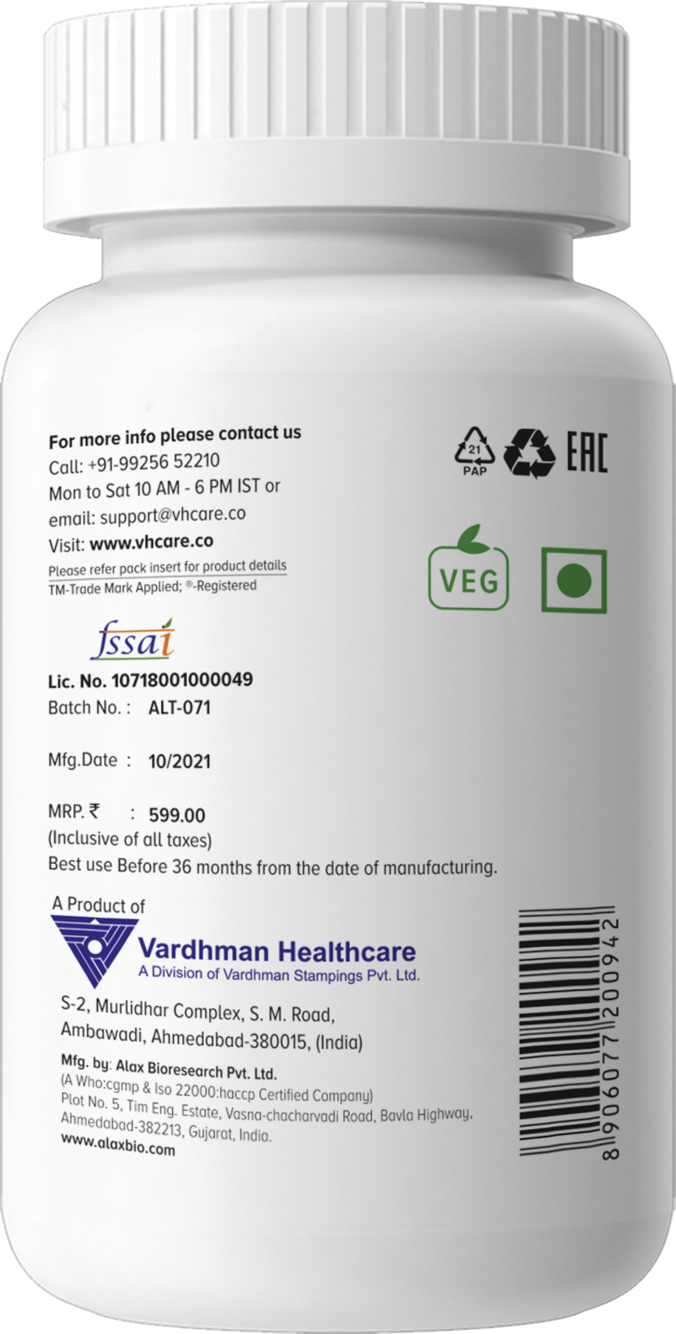 NUTRANEXT® Biotin 10,000 mcg 60 Veg. Tablets