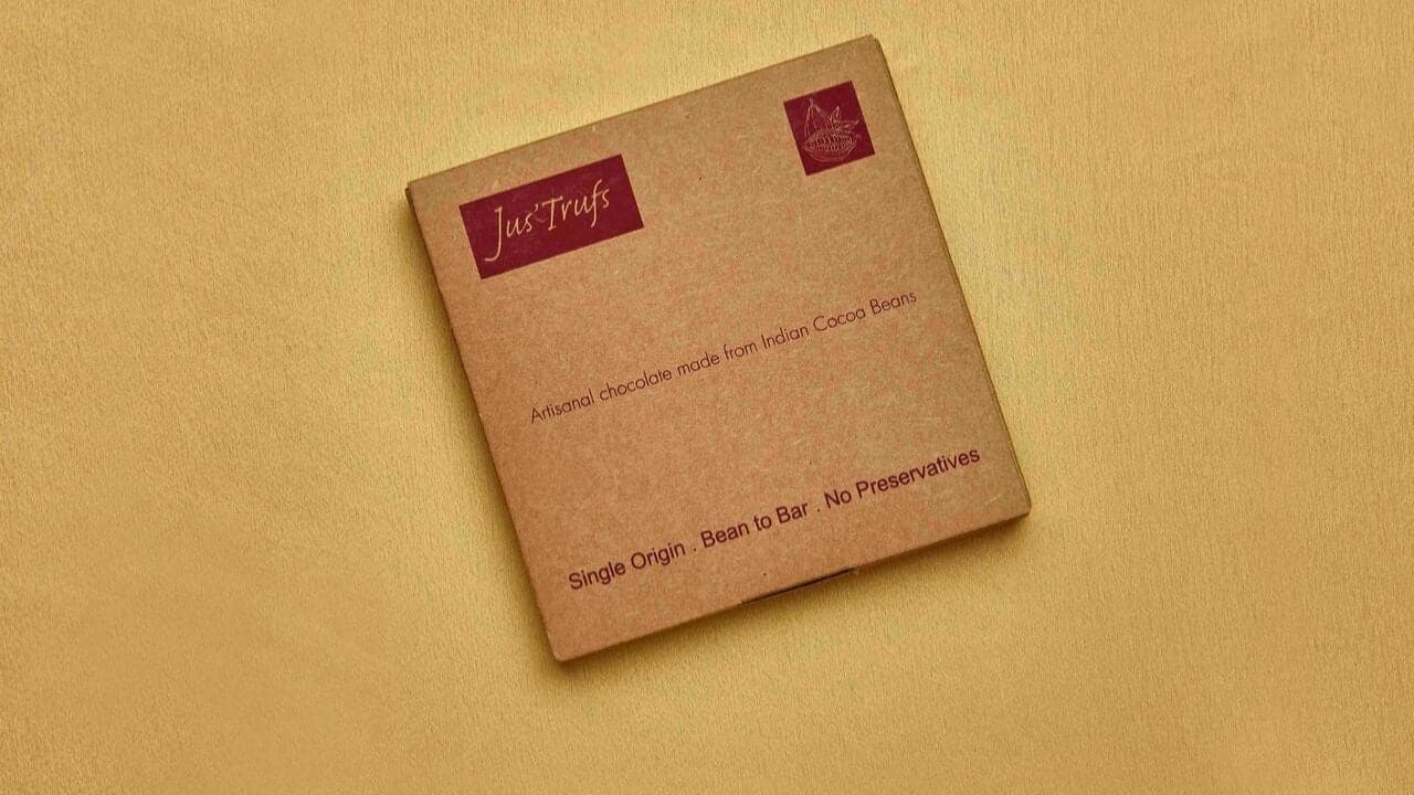 Jus'Trufs Artisanal 60% Dark with Jaggery Chocolate Bar, set of 2 (80gm)