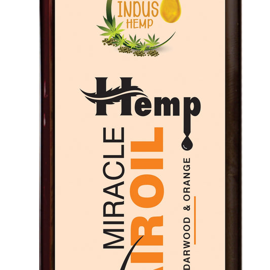 INDUS HEMP MIRACLE HEMP HAIR OIL WITH CEDARWOOD OIL & ORANGE CITRUS OIL, 200ML
