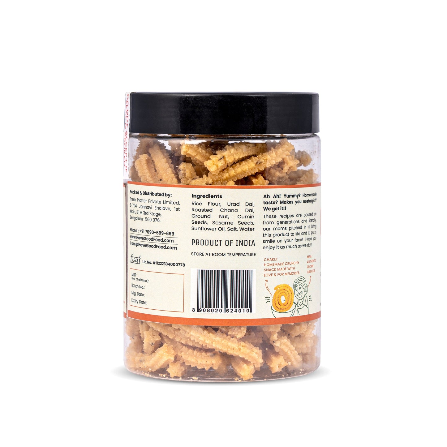 Have Good Chakli (Classic Flavor) | Delicious Namkeen & Snacks | Gluten Free | Dairy Free | No Artificial Preservatives | 300gm