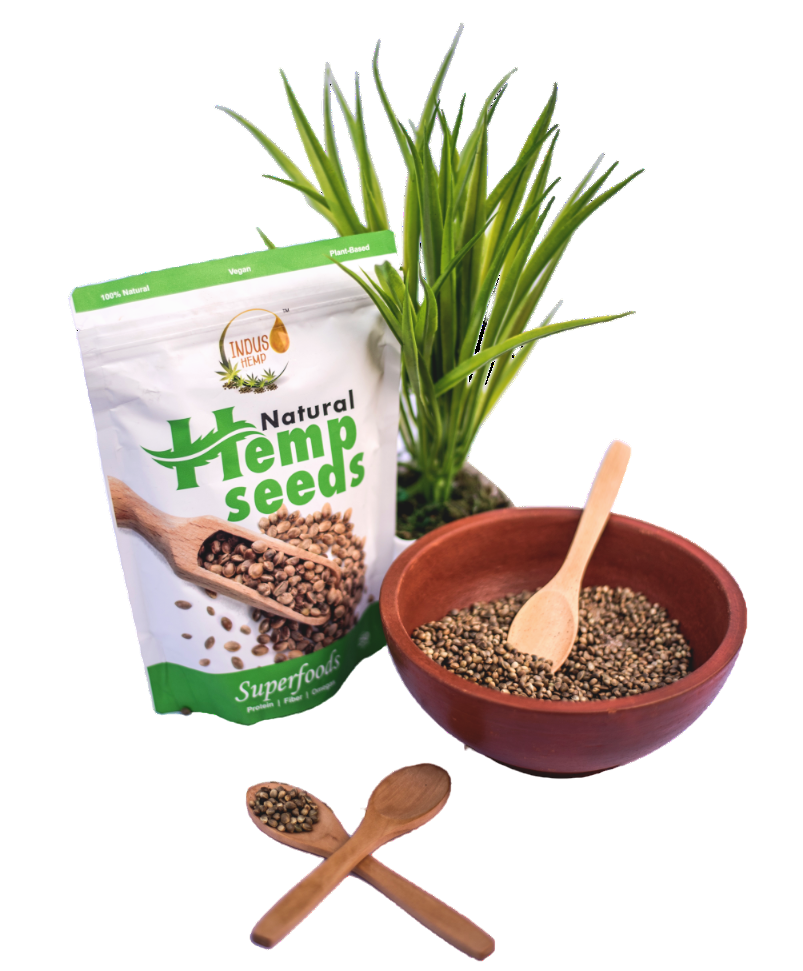 INDUS HEMP - NATURAL HEMP SEEDS | Rich in protein & Dietary Fibre | Boosts Immunity | Plant based and Gluten-free