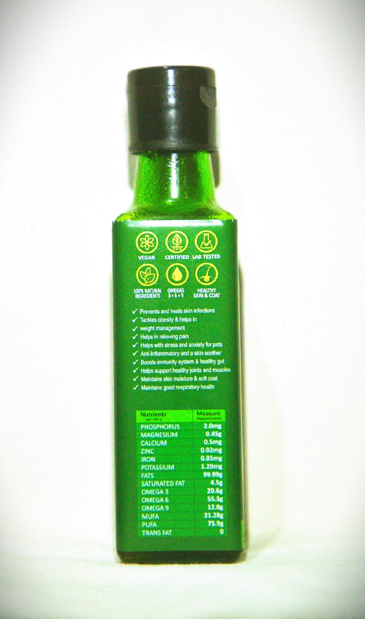 INDUS HEMP - HEMP SEED OIL FOR PETS | FOR DOGS & CATS |ORAL & TOPICAL USE 100ml