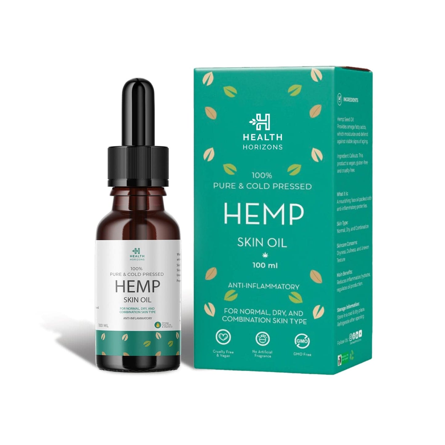 Health Horizons Cold Pressed Hemp Seed Skin Oil 100ml