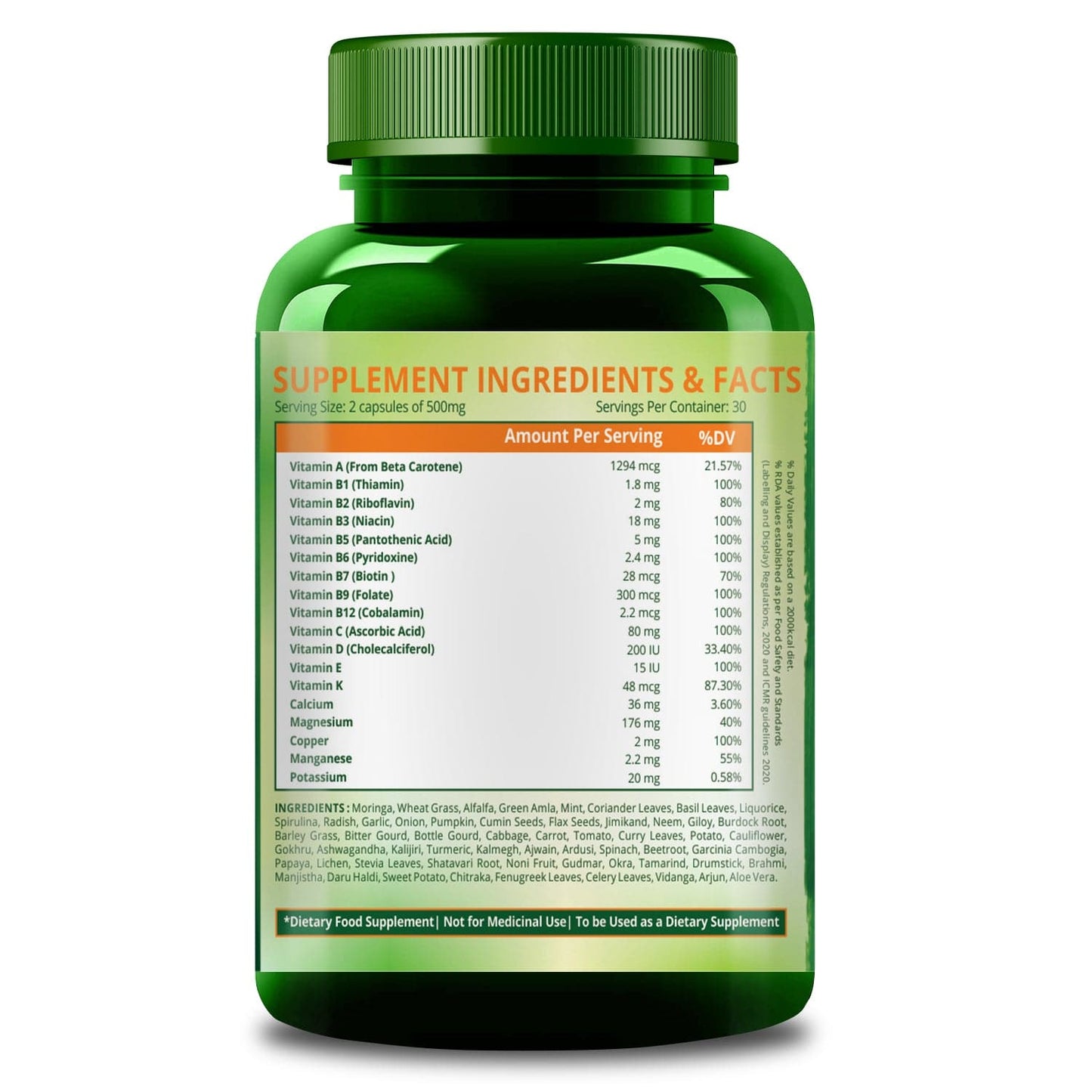 Vlado's Himalayan Organics Plant Based Multivitamin (60+ Ingredients) – 60 Veg Capsules