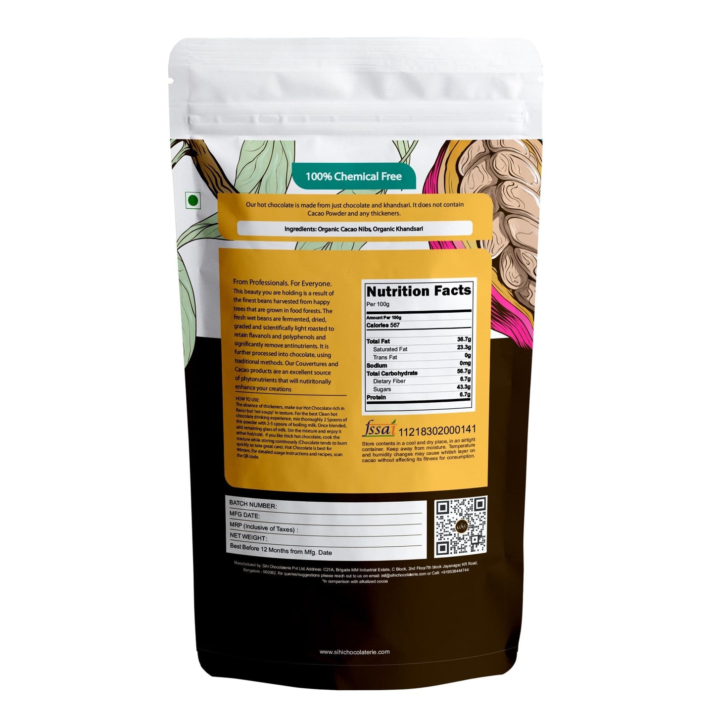 Sihi Chocolaterie Hot Chocolate for Drinking, 150 gm
