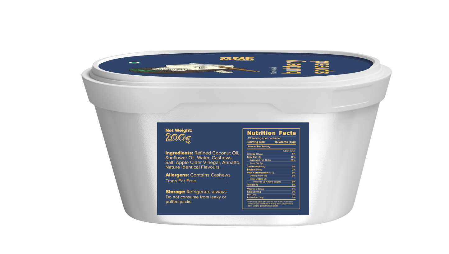 One Good Plant-Based Buttery Spread, Cultured, Salted - 200 gm