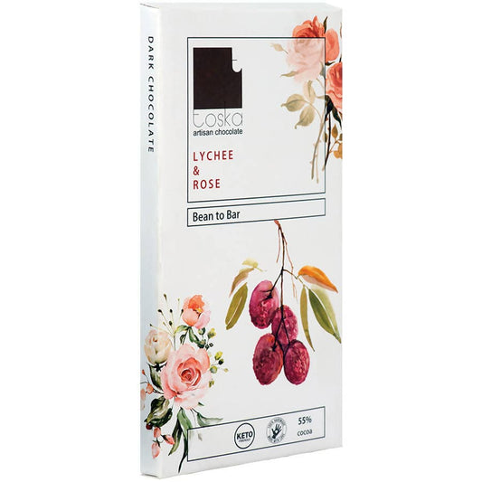 Toska Lychee & Rose - 55% Dark Chocolate 70g