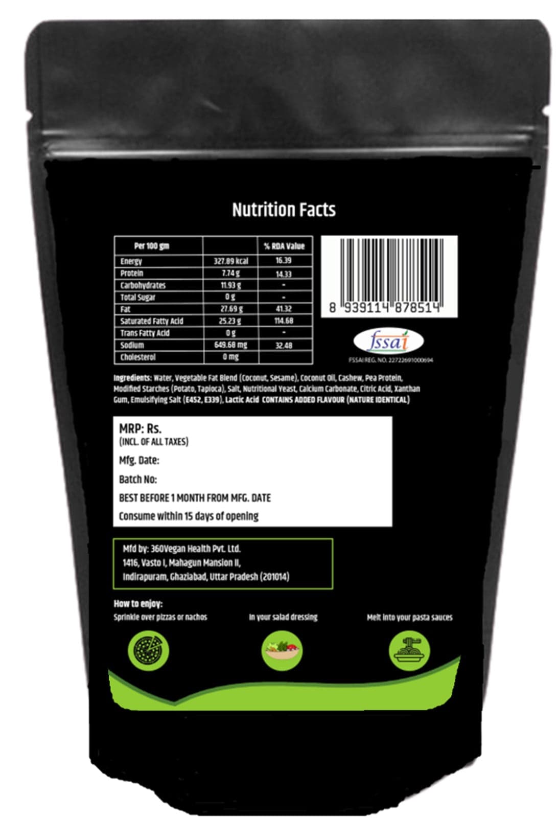 PlantWise Parmesan Style Shreds 200g (Dairy Free)