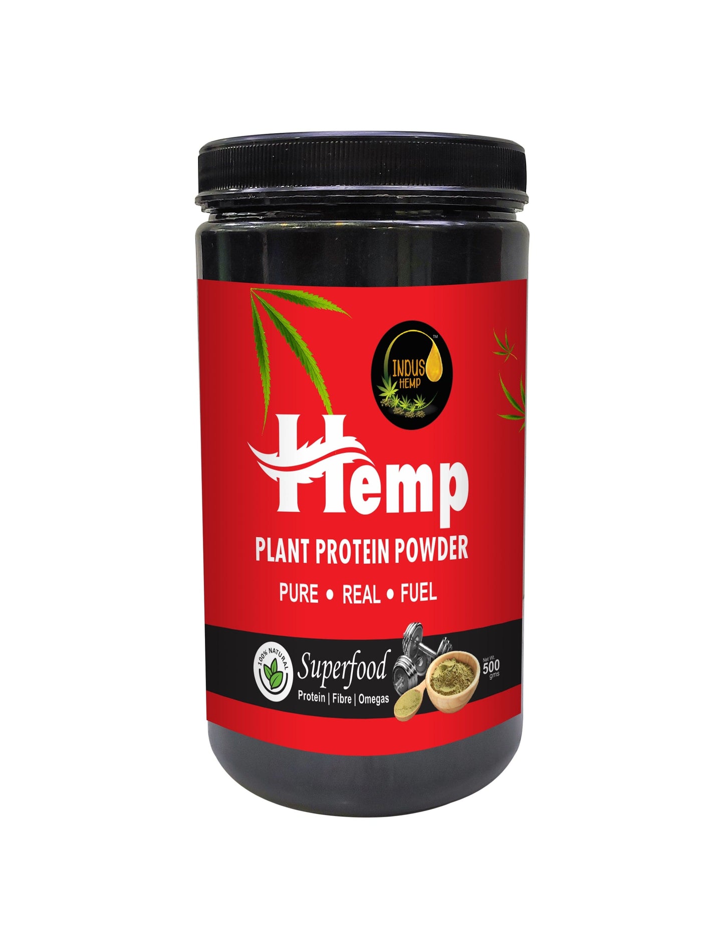 INDUS HEMP - HEMP PROTEIN POWDER | Hemp Seed Powder | Builds Lean Muscle |  Weight Management | Plant Based, Gluten free Protein