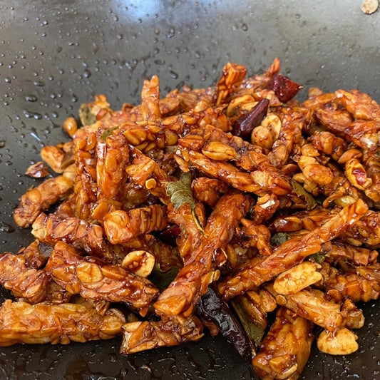 Tempeh Chennai Soybean Hibiscus Tempeh Fresh Original , 200g- Plant Protein