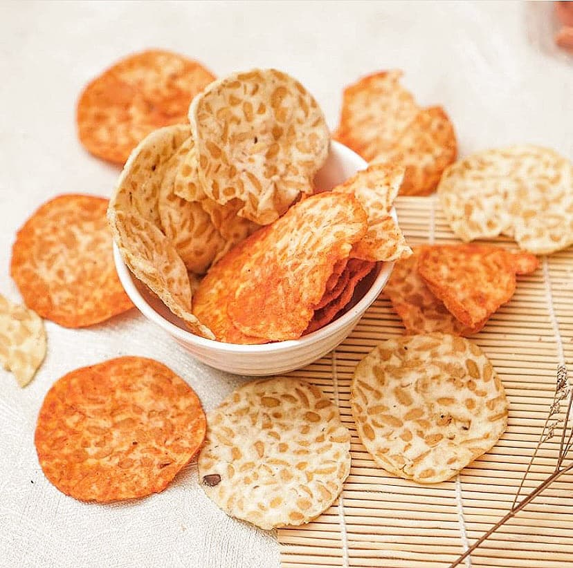 Tempeh Chennai|Tempeh Chips Soybean( SPANISH TOMATO FLAVOUR) 120g