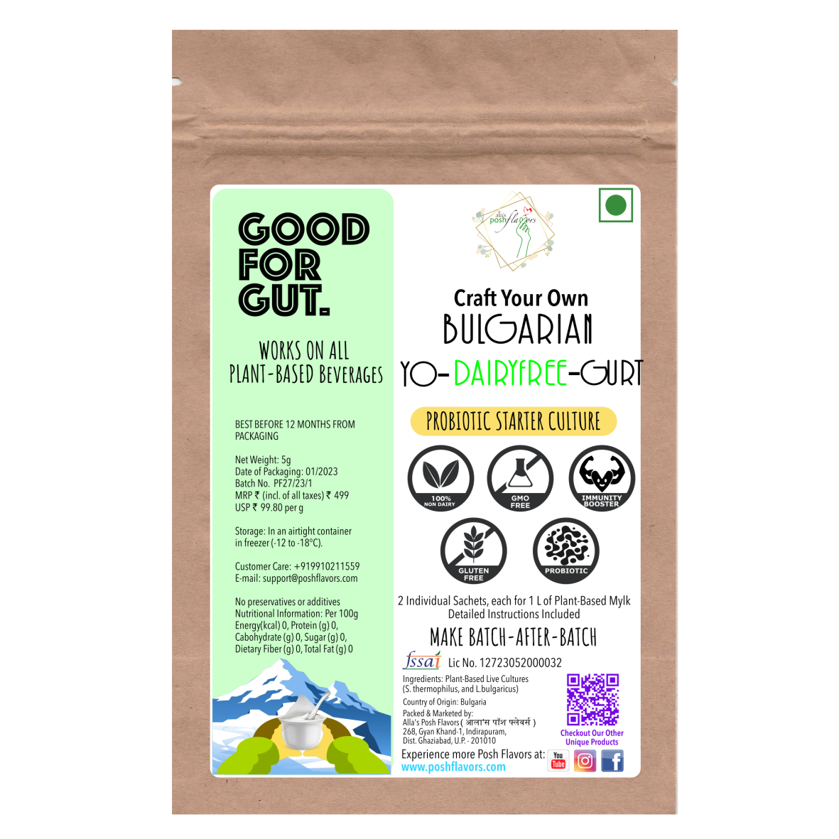 Posh Flavors Bulgarian YO-Dairy Free-Gurt Starter 5g