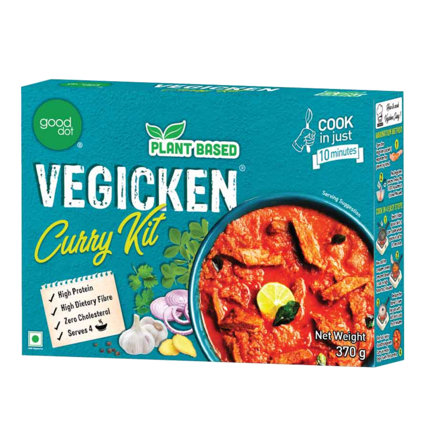 Good Dot Vegicken Curry Kit, 370gm