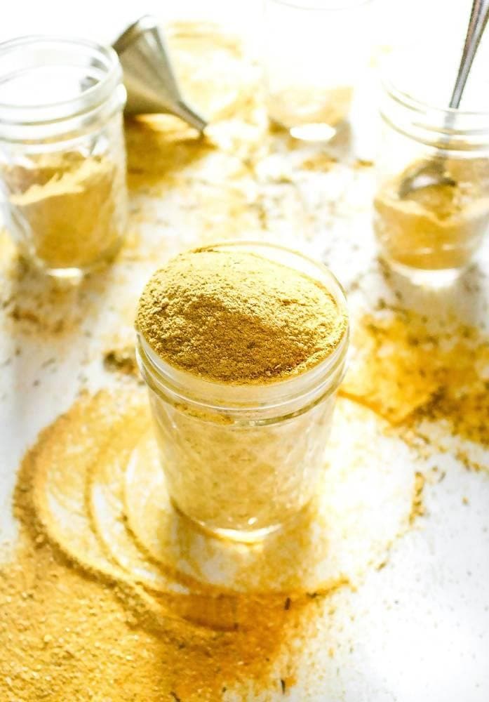 Alla's Posh Flavors Vegan Bouillon & Broth Powder | 5 Individual Sachets | 100grams| 5 litres of Soup Stock | Instant Chicken Style Stock Powder | 100% Vegan | NO MSG | Fortified with Nutritional Yeast Flakes - Vegan Dukan