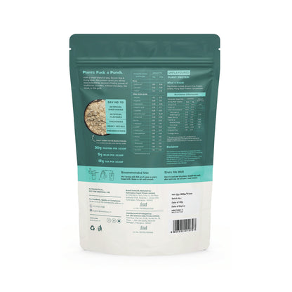 Nourish You Unflavoured Plant Protein Powder 500g | 30g Protein Per Serving | Pea, Brown Rice & Mung Bean Blend | Soy-Free, Dairy-Free, Gluten-Free | No Artificial Flavours or Sweeteners | Supports Muscle Growth