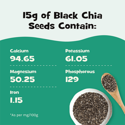 Nourish You Raw & Whole Chia Seeds 1kg Jar | Dirt & Stone free | Gluten Free | Source of Calcium, Protein , Dietary Fibre & Antioxidant | Rich with Omega 3 & Zinc | Premium superfoods | Supports Weight Management | Value Pack offer