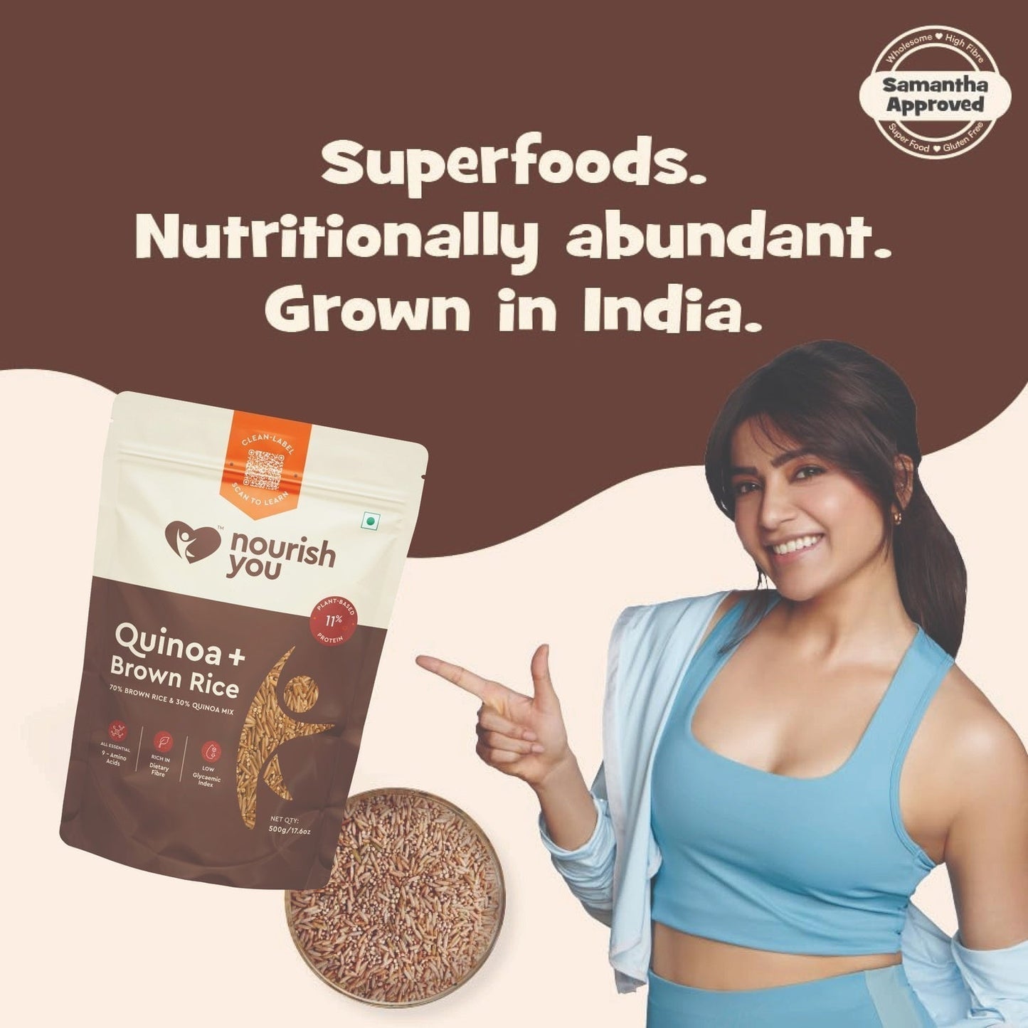 NOURISH YOU QUINOA WITH BROWN RICE MIX - 500G