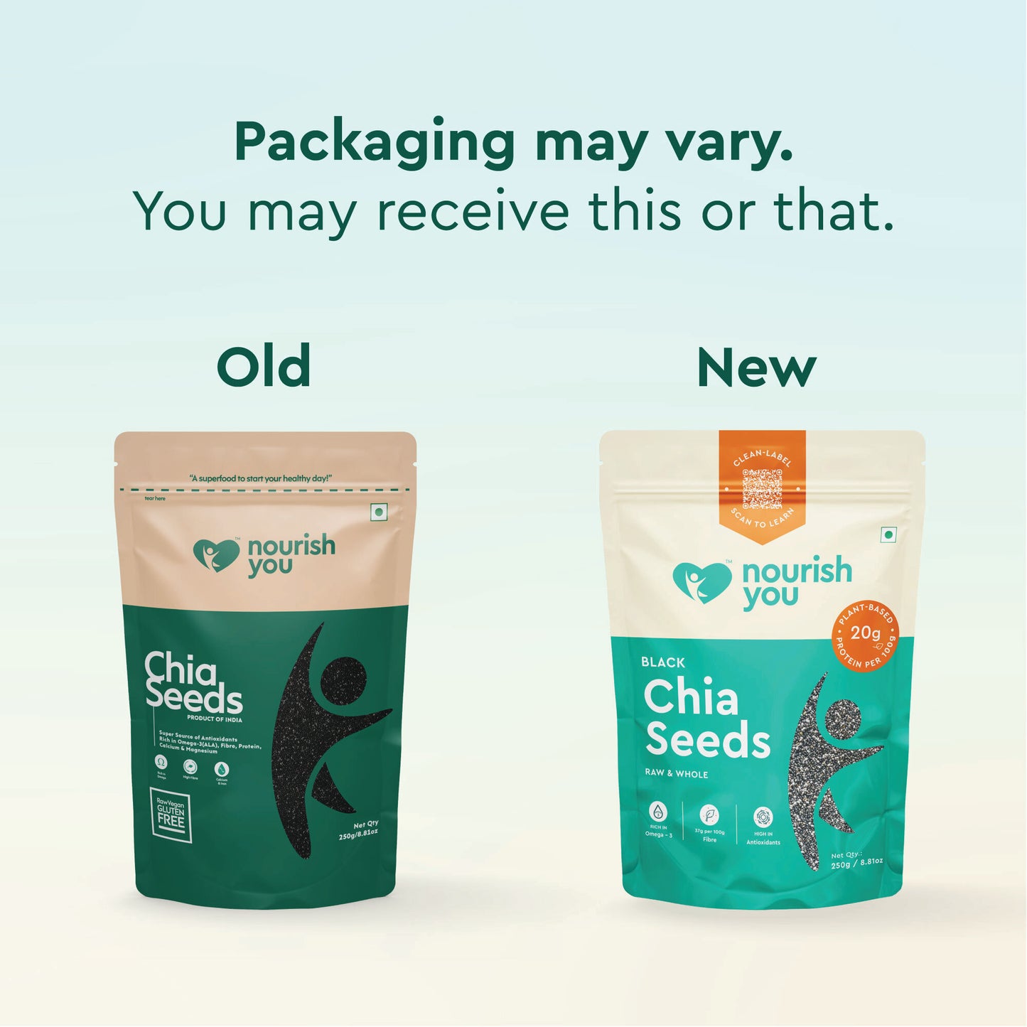 Nourish You Raw & Whole Black Chia Seeds 250g | Dirt & Stone free | Gluten Free | Source of Calcium, Protein , Dietary Fibre & Antioxidant | Rich with Omega 3 & Zinc | Premium superfoods | Pack of 1 | Supports Weight Management