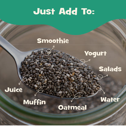 Nourish You Raw & Whole Black Chia Seeds 250g | Dirt & Stone free | Gluten Free | Source of Calcium, Protein , Dietary Fibre & Antioxidant | Rich with Omega 3 & Zinc | Premium superfoods | Pack of 1 | Supports Weight Management