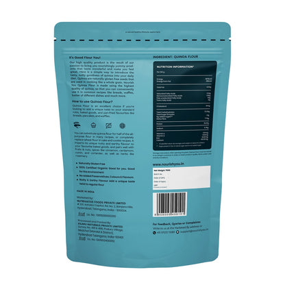 Nourish You Quinoa Flour 750G Pack | High Protein Quinoa & Gluten Free Atta | Enriched with Dietary Fibre, Vitamins | Improves Gut Health | Superfood | Micro-nutrients | No added Preservatives | Helps in Weight Management