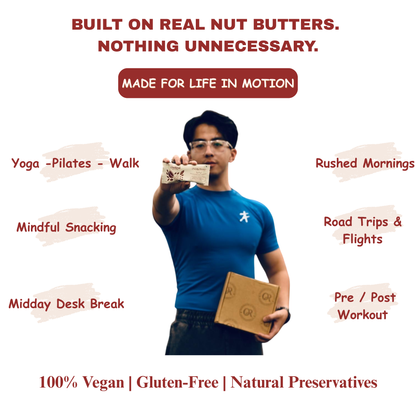 OnReal Purely Divine Plant-Based Protein Bars (Pack of 6 x 55g Each) | 15g Protein, No Refined Sugar, High Fiber | Almond Butter, Ragi & Quinoa Puffs | Vegan, Gluten-Free | Clean Label Snack