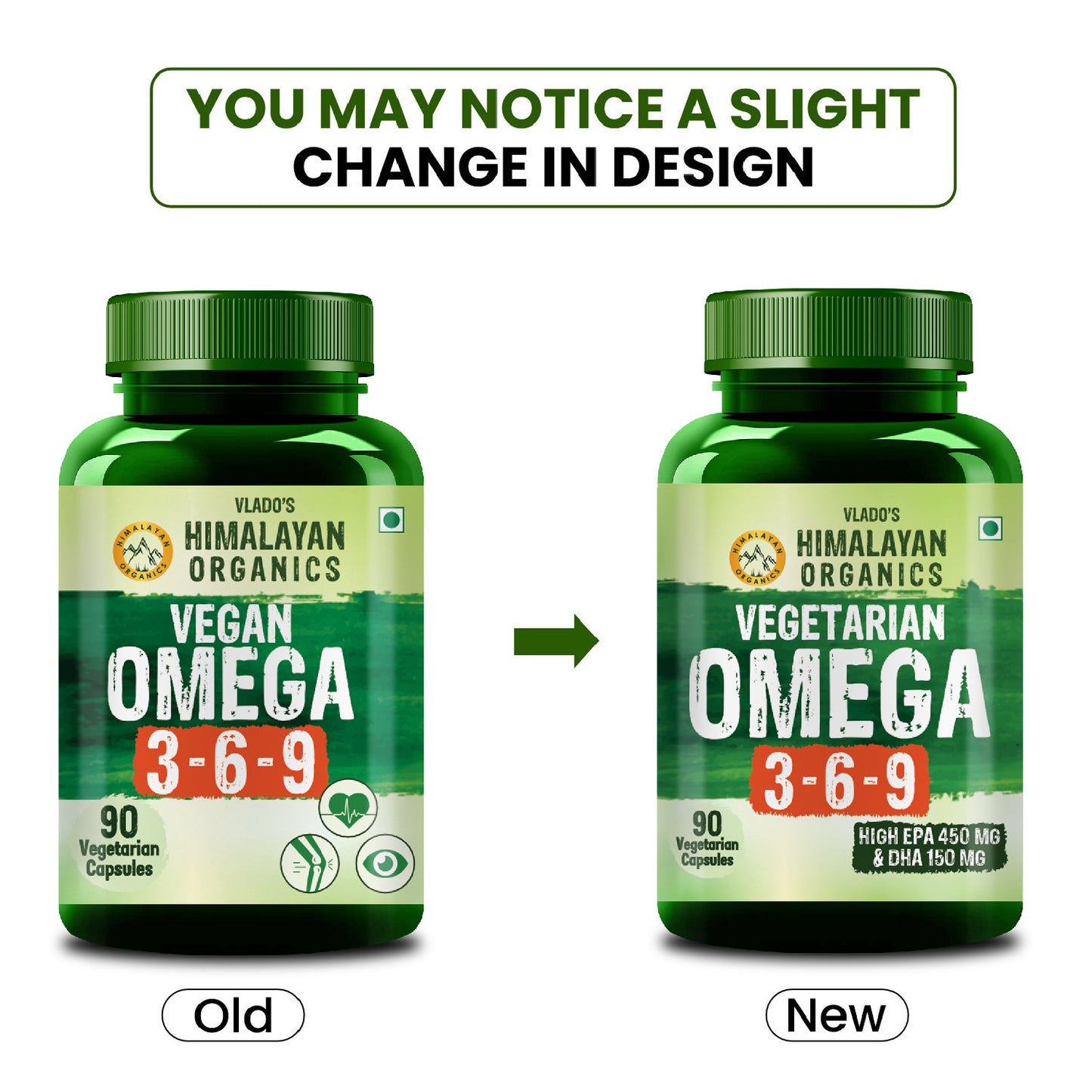 Vlado's Himalayan Organics Omega 3 6 9-2000mg/Serving I Vegetarian Omega 3  Men & Women- 90 Capsules