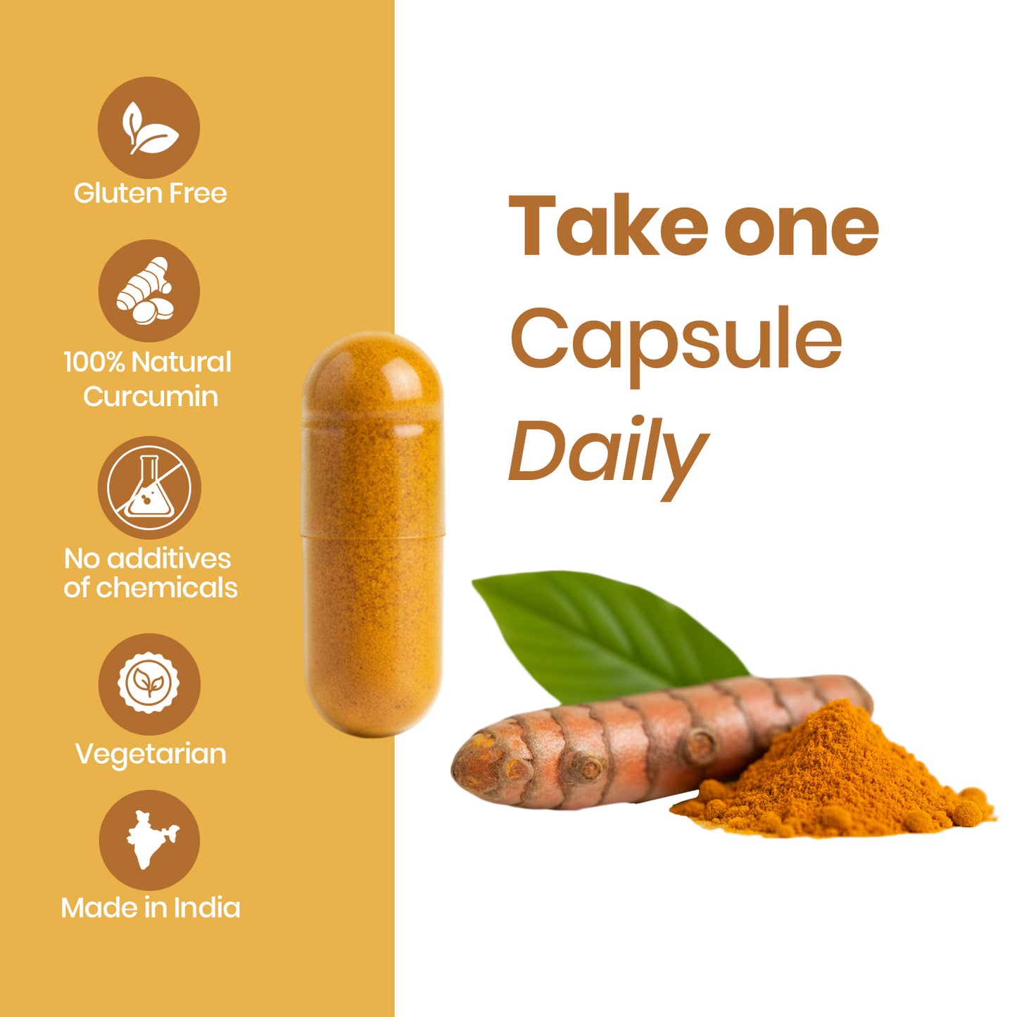 Vlado's Himalayan Organics Nano Curcumin 1600 mg+ | 95% Curcuminoids with Turmeric & Piperine | Dietary Supplement for Men & Women | 60 Capsules