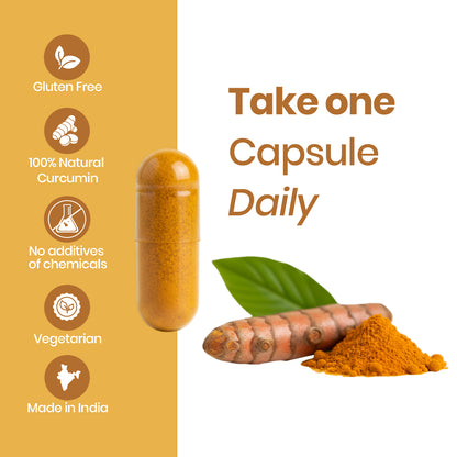 Vlado's Himalayan Organics Nano Curcumin 1600 mg+ | 95% Curcuminoids with Turmeric & Piperine | Dietary Supplement for Men & Women | 60 Capsules
