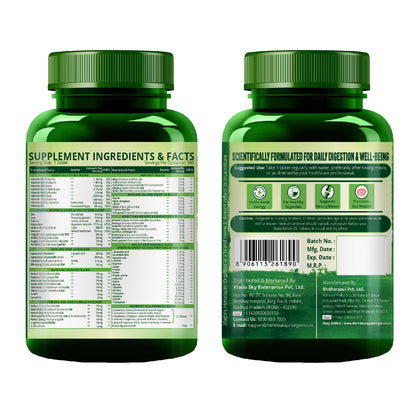Vlado's Himalayan Organics Multivitamin for Men & Women with 100  Ingredients | With Probiotics, Herbal Extracts & Minerals | 180 Veg Tablets