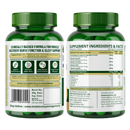 Vlado’s Himalayan Organics 5X Strength Liposomal Magnesium 2100mg+ with Magnesium Glycinate, Citrate, Oxide, Threonate & Aspartate | Triple Magnesium Complex | 120 Veg Tablets