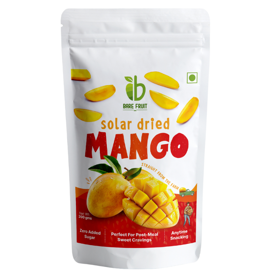 Barefruit Solar Dried Mango - 200G Pack