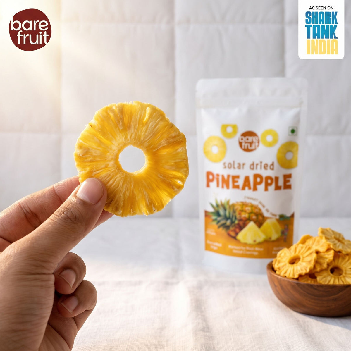 Barefruit Solar Dried Pineapple - 200G Pack