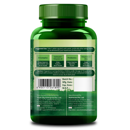 Vlado's Himalayan Organics Multivitamin for Men & Women with 100  Ingredients | With Probiotics, Herbal Extracts & Minerals | 180 Veg Tablets