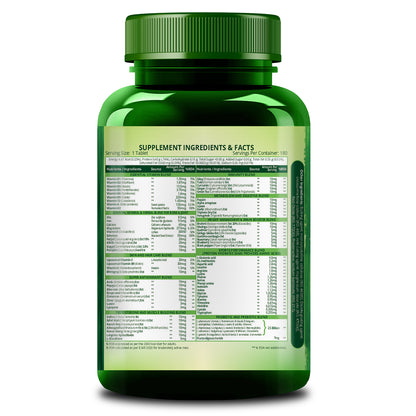 Vlado's Himalayan Organics Multivitamin for Men & Women with 100  Ingredients | With Probiotics, Herbal Extracts & Minerals | 180 Veg Tablets