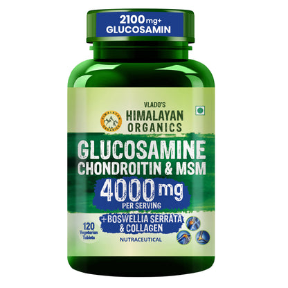 Vlado's Himalayan Organics Glucosamine Chondroitin MSM with Boswellia | 120 Tablets