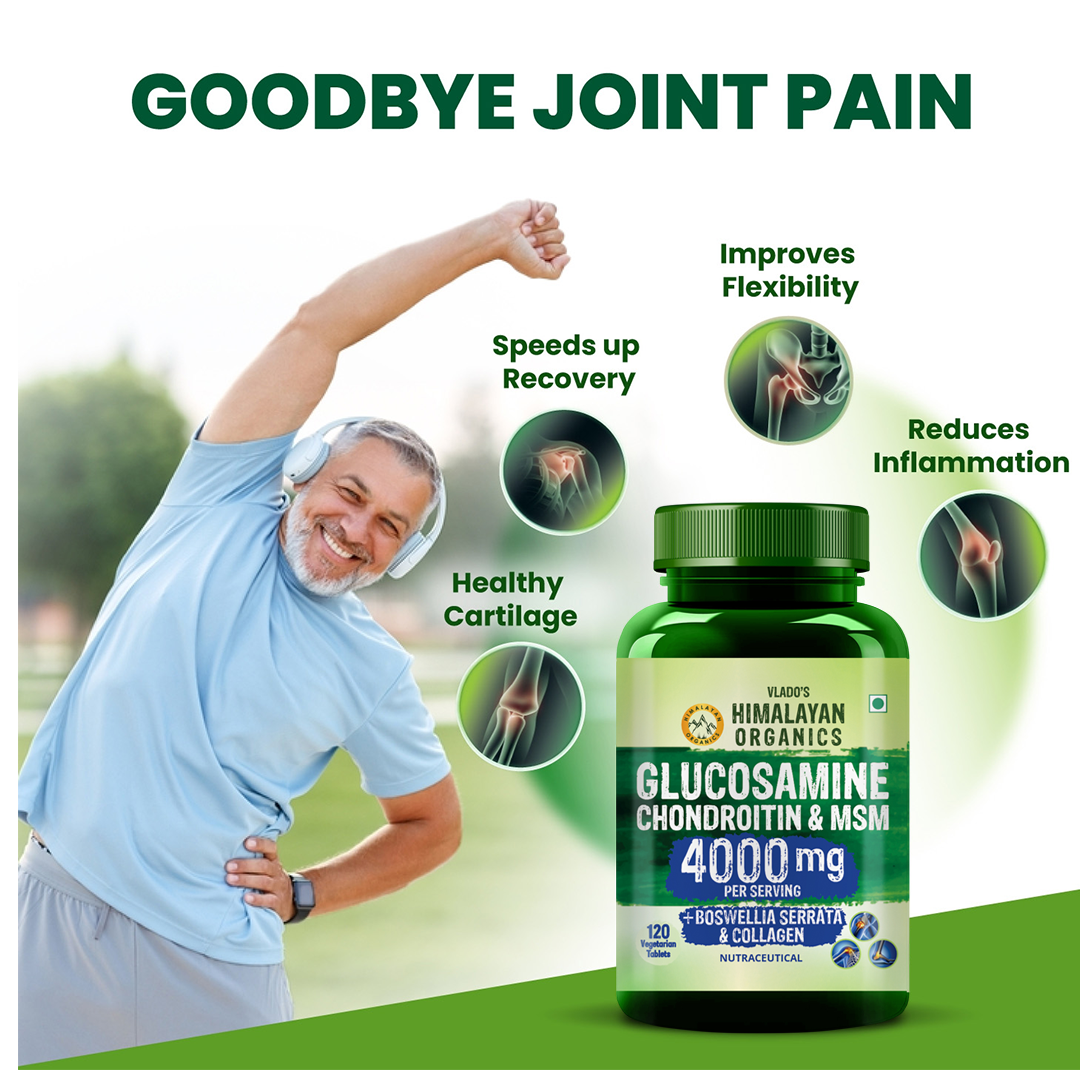 Vlado's Himalayan Organics Glucosamine Chondroitin MSM with Boswellia | 120 Tablets