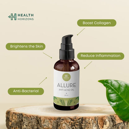 Health Horizon Allure Hemp Oil (1.250 mg) for Skin and Face, Anti-bacterial and Anti-inflammatory