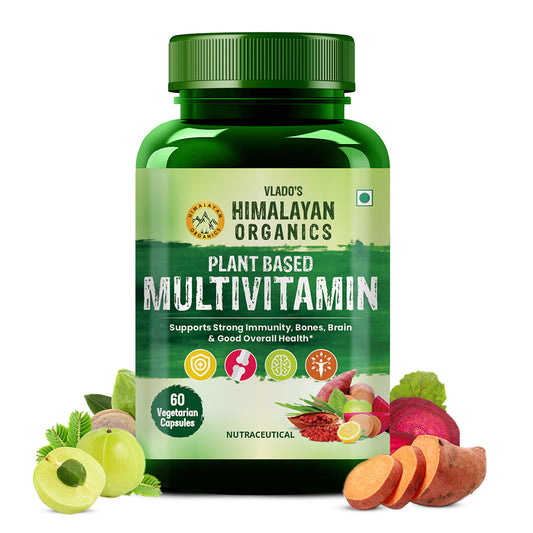 Vlado's Himalayan Organics Plant Based Multivitamin with 60+ Extracts- 60 Vegetarian Capsules
