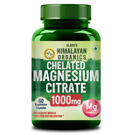 Vlado's Himalayan Organics Magnesium Citrate 1000 mg | 35% Elemental Magnesium | Mineral Supplement for Men & Women | 60 Vegetarian Capsules