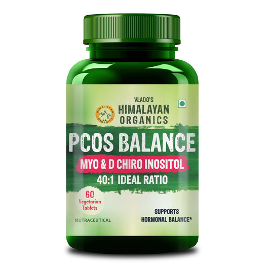 Vlado’s Himalayan Organics Plant-Based PCOS Support Supplement for Women with Myo-Inositol & D-Chiro-Inositol 40:1 Ratio – 60 Veg Tablets