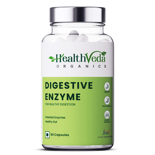 Health Veda Organics Digestive Enzyme Capsules - 60 Veg Capsules