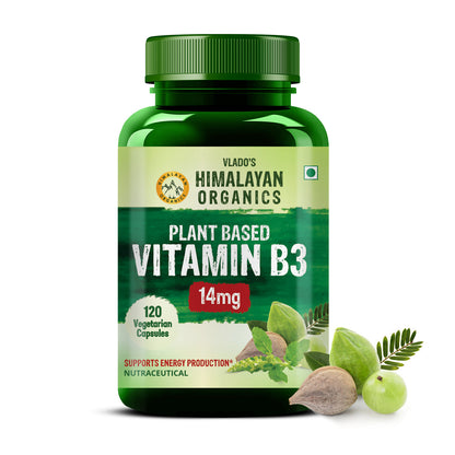 Vlado's Himalayan Organics Plant-Based Vitamin B3 | Supports Healthy Skin and Heart 120 Capsules