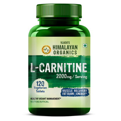 Vlado's Himalayan Organics L Carnitine 2000mg/Serve | 120 Veg Tablets
