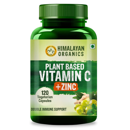 Himalayan Organics Plant Based Vitamin C with Zinc - 120 Veg Capsules